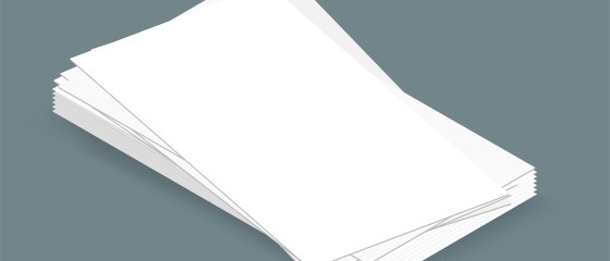 Stack of letter size paper