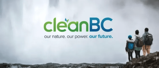 cleanbc logo over nature scene